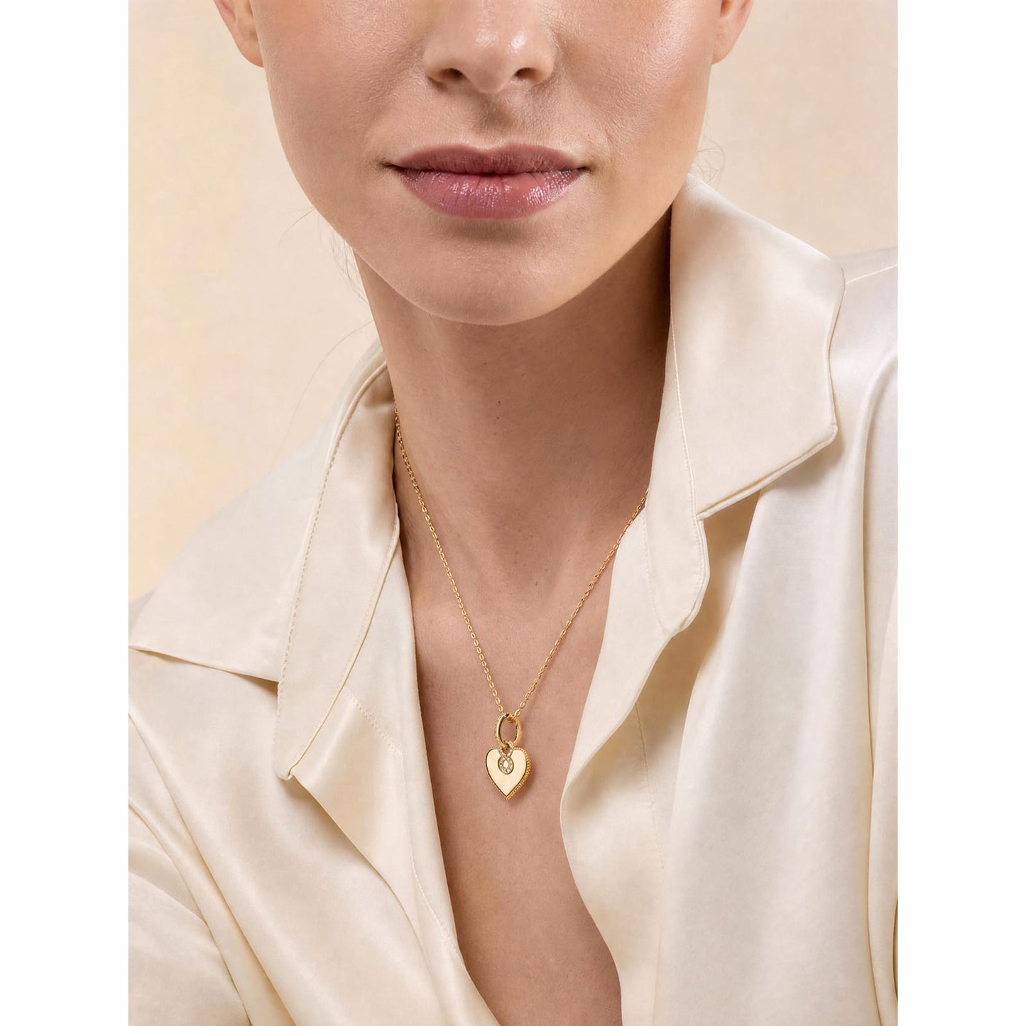Personalized Engravable Sterling Silver Infinity Symbol Heart Necklace In 14K Gold Plated, "Forever Love" Sentimental Gift for Her