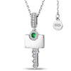 Custom Engraved Sterling Silver Key Necklace In White Gold Plated, Perfect "Key to My Heart" Gift for Her