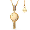Personalized Engravable Sterling Silver Key Necklace In 14K Gold Plated, Customizable Gift for Her