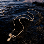 Sterling Silver Moonlit Ocean Seahorse & Initial Pendant Layered Necklace Set (Includes Necklace and All Charms Shown)