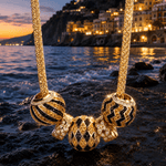 Sterling Silver Black Geometric Pavé Curated Charm Necklace Set (Includes Necklace and All Charms Shown)