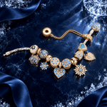 Sterling Silver Snow Queen Charm Bracelet Set (Includes Bracelet And All Charms Shown)