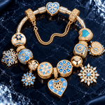 Sterling Silver Snow Queen Charm Bracelet Set (Includes Bracelet And All Charms Shown)