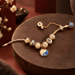 Sterling Silver JAPONICA REVERIE Solstice Moon Charm Bracelet Set with 14K Gold Plating（Includes bracelet and all charms shown.）