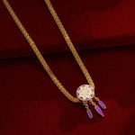 Sterling Silver Dreamcatcher Charm Necklace Set With Enamel In 14K Gold Plated for Her