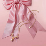 Sterling Silver Coeur Script Pearl Pendant Necklace In 14K Gold Plated