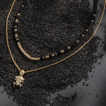 Sterling Silver Buccaneer's Bounty Charms Necklace Set With Enamel In 14K Gold Plated