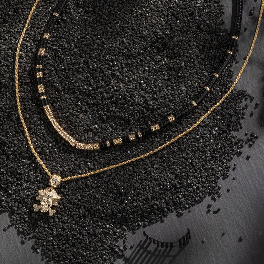 gona- Sterling Silver Buccaneer's Bounty Charms Necklace Set With Enamel In 14K Gold Plated