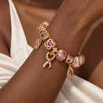 Sterling Silver Everlasting Romance Charm Bracelet Set (Includes Bracelet And All Charms Shown)