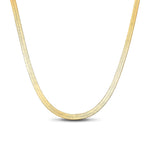 Sterling Silver Flexible Snake Necklace Chain In 14K Gold Plated