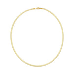 Sterling Silver Flexible Snake Necklace Chain In 14K Gold Plated