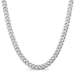 Sterling Silver Cuban Link Chain Necklace for Men and Women – Solid 925 Silver, 19 Inch Length, Polished Finish, Tarnish-Resistant Everyday Jewelry Gift