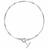 Sterling Silver Chain Necklace In White Gold Plated