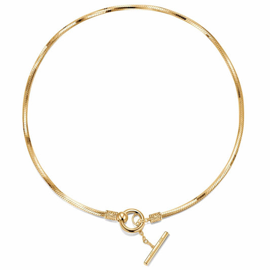 gon- Sterling Silver Chain Necklace In 14K Gold Plated