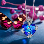 Graduation Season Exclusive: Spend $500+ in a Single Purchase to Get This Royal Blue Crystal Heart Butterfly Pendant Necklace in White Gold plated - Created With Swarovski® Crystal for FREE (Ships With Order, No Need to Add to Cart)
