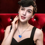 Graduation Season Exclusive: Spend $500+ in a Single Purchase to Get This Royal Blue Crystal Heart Butterfly Pendant Necklace in White Gold plated - Created With Swarovski® Crystal for FREE (Ships With Order, No Need to Add to Cart)
