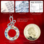 Marine Breeze Exclusive: Spend $350+ in a Single Purchase to Get This Aurora Crystal Donut Circle Pendant Necklace With Paved Crystal Bowknot in White Gold plated - Created With Swarovski® Crystal for FREE (Ships With Order, No Need to Add to Cart)