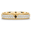 Moissanite Cross Signet Ring in Tarnish-resistant Silver (Includes GRA Certification From Gemstone Research Center)