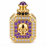 Skull Magic Potion Bottle Charm For European Bracelets Halloween Gothic Style in Tarnish-resistant Silver