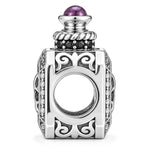 Blackened Solid 925 Sterling Silver Skull Magic Potion Bottle Charm For European Bracelets Halloween Gothic Style