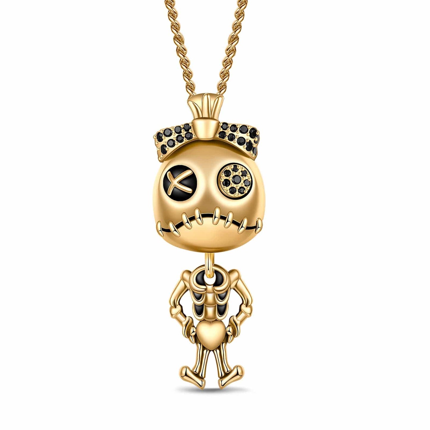 Limited Edition Flash Sale: Hauntingly Beautiful Halloween-themed Zombie Bride Tarnish-resistant Silver Necklace in 14K Gold Plated