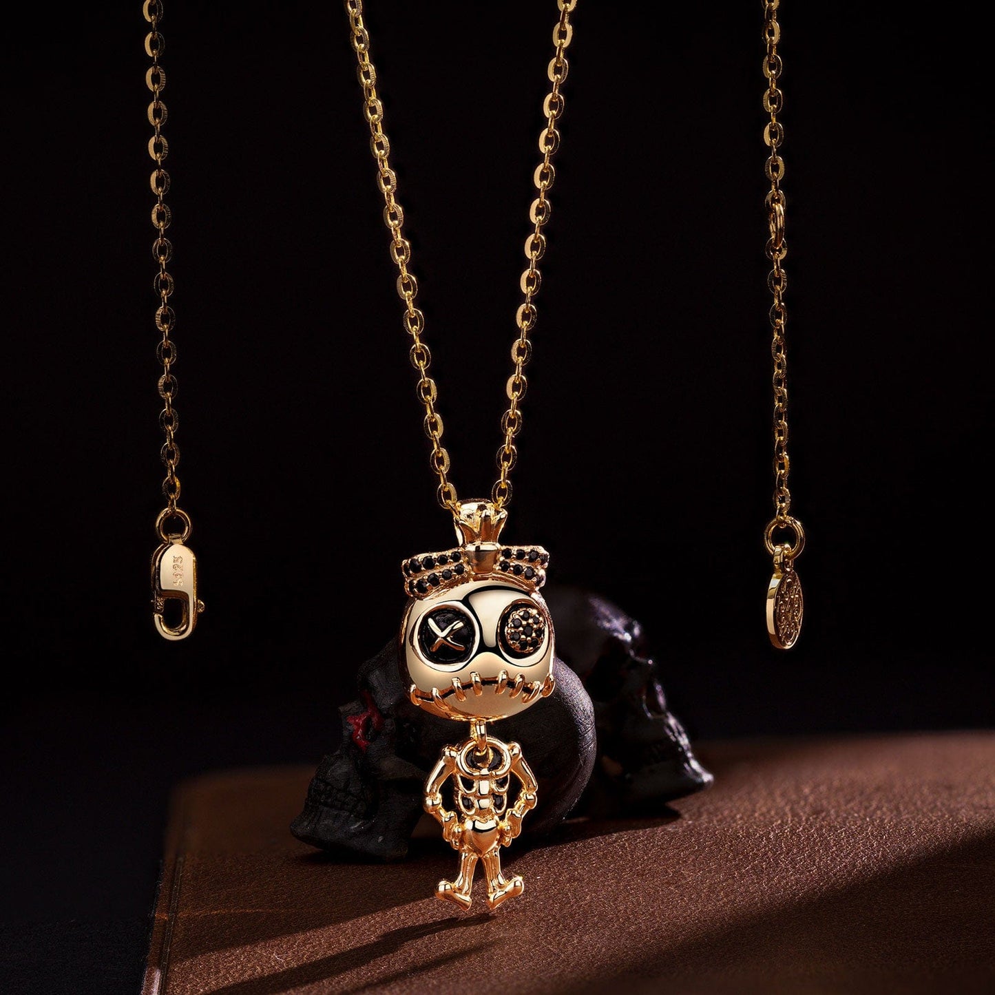 Limited Edition Flash Sale: Hauntingly Beautiful Halloween-themed Zombie Bride Tarnish-resistant Silver Necklace in 14K Gold Plated