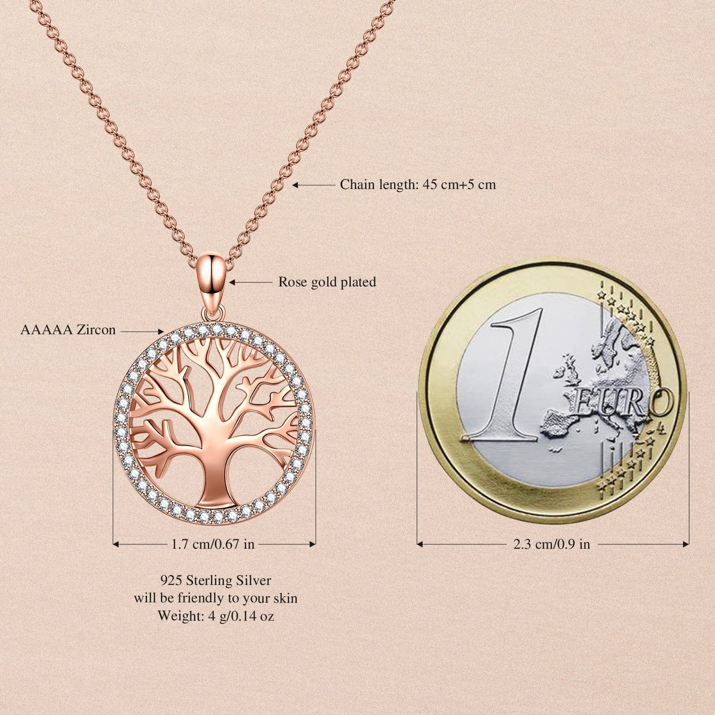 💥Pamper Fan Exclusive: Spend Over $200 In A Single Purchase To Get This Sterling Silver Tree of Life Necklace In Rose Gold Plated For FREE - (Ships With Order, No Need To Add To Cart)