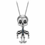Limited Edition Flash Sale: Eerily Elegant Halloween-themed Zombie Skeleton Necklace in 925 Sterling Silver with Antique Finish