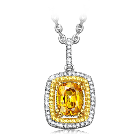 gona- Sterling Silver Necklace Chain Sunset Strip Tarnish-resistant Silver Pendant Necklace In White Gold Plated