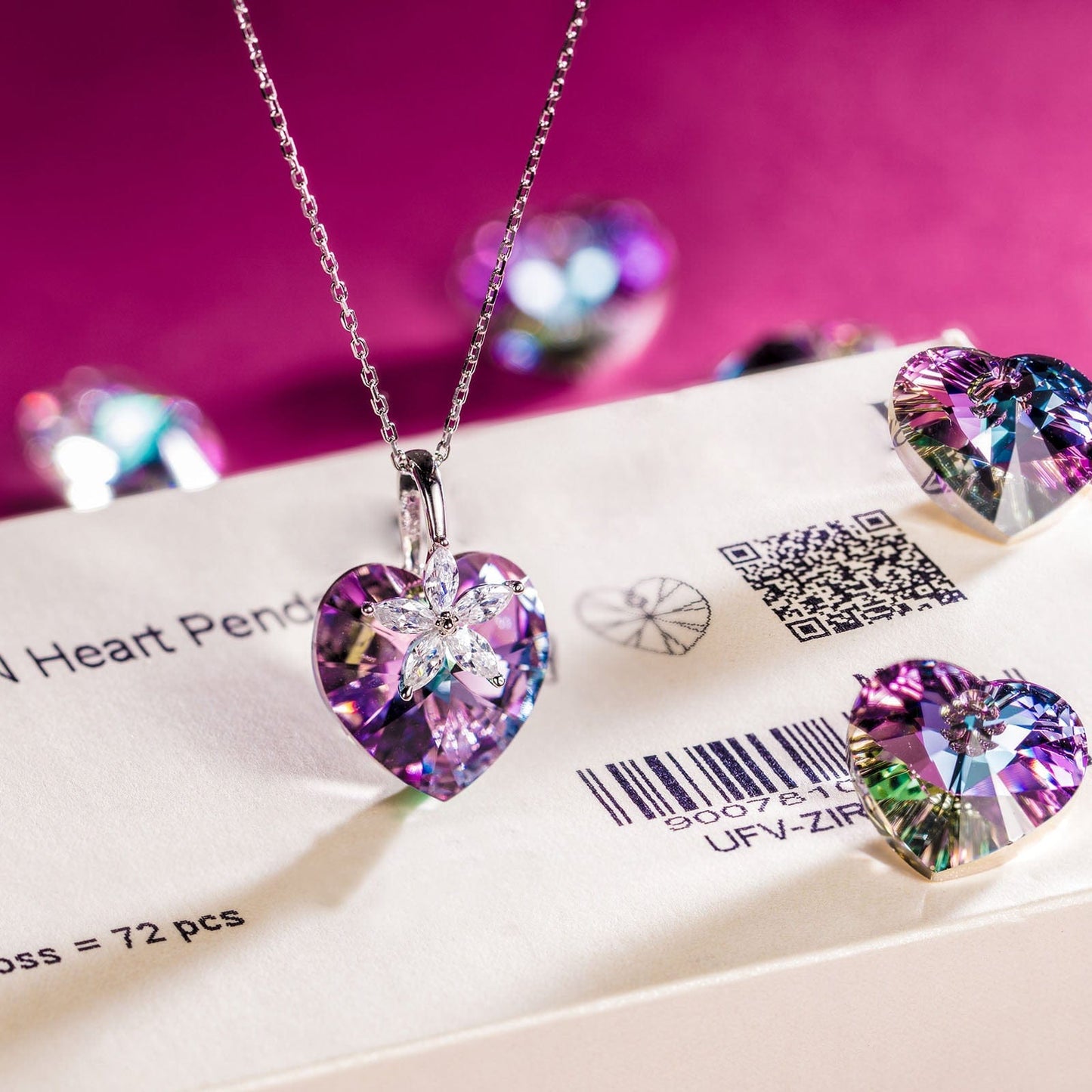 Christmas Exclusive: Spend Over $500 In A Single Purchase To Get This Sterling Silver Ocean's Heart Necklace and Bracelet and Earrings Set In White Gold Plated For FREE - (Ships With Order, No Need To Add To Cart)