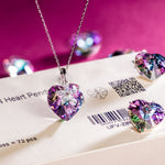 Christmas Exclusive: Spend Over $500 In A Single Purchase To Get This Sterling Silver Ocean's Heart Necklace and Bracelet and Earrings Set In White Gold Plated For FREE - (Ships With Order, No Need To Add To Cart)