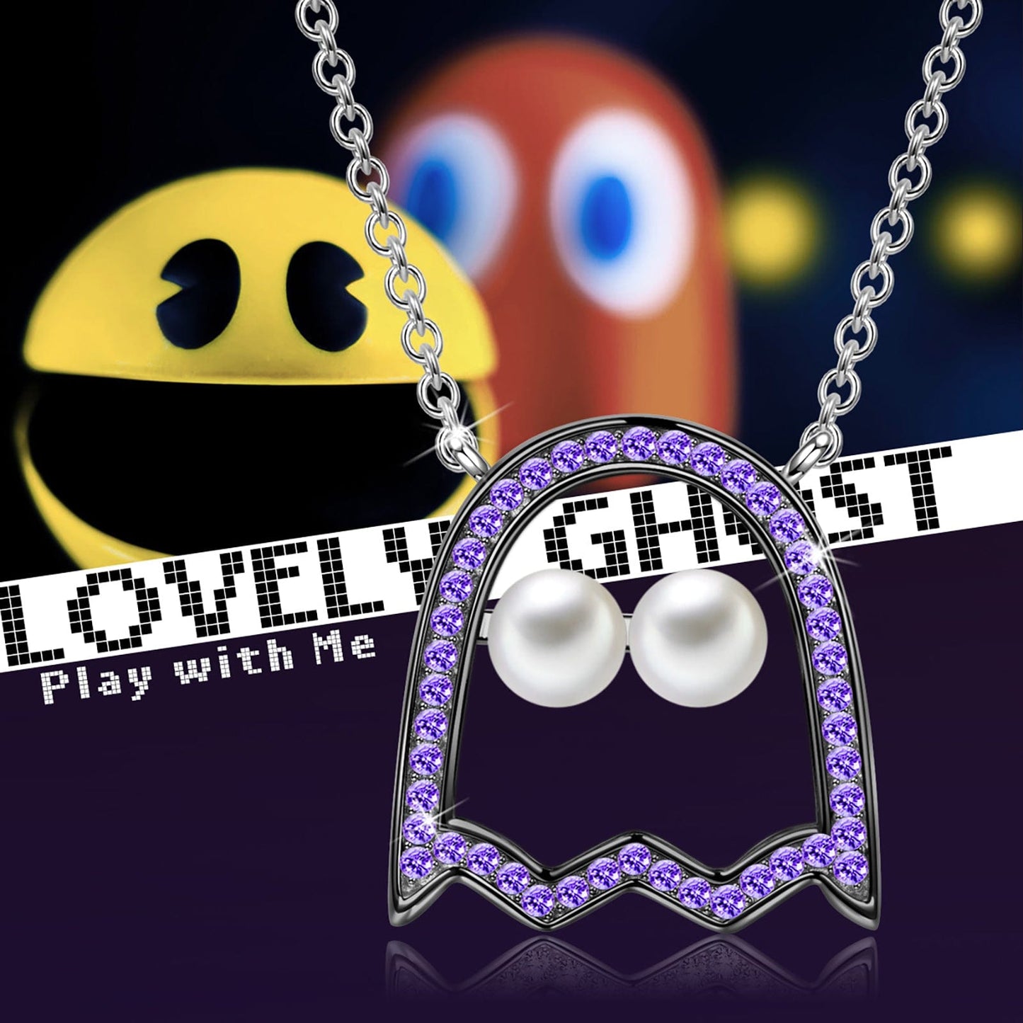 Halloween Treats Exclusive: Spend Over $500 In A Single Purchase To Get This Sterling Silver Monster Mash Necklace and Bracelet and Earrings Set In White Gold Plated For FREE - (Ships With Order, No Need To Add To Cart)