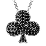 Halloween Treats Exclusive: Spend Over $200 In A Single Purchase To Get This Sterling Silver Silver Midnight Clover Necklace and Earrings In White Gold Plated For FREE - (Ships With Order, No Need To Add To Cart)