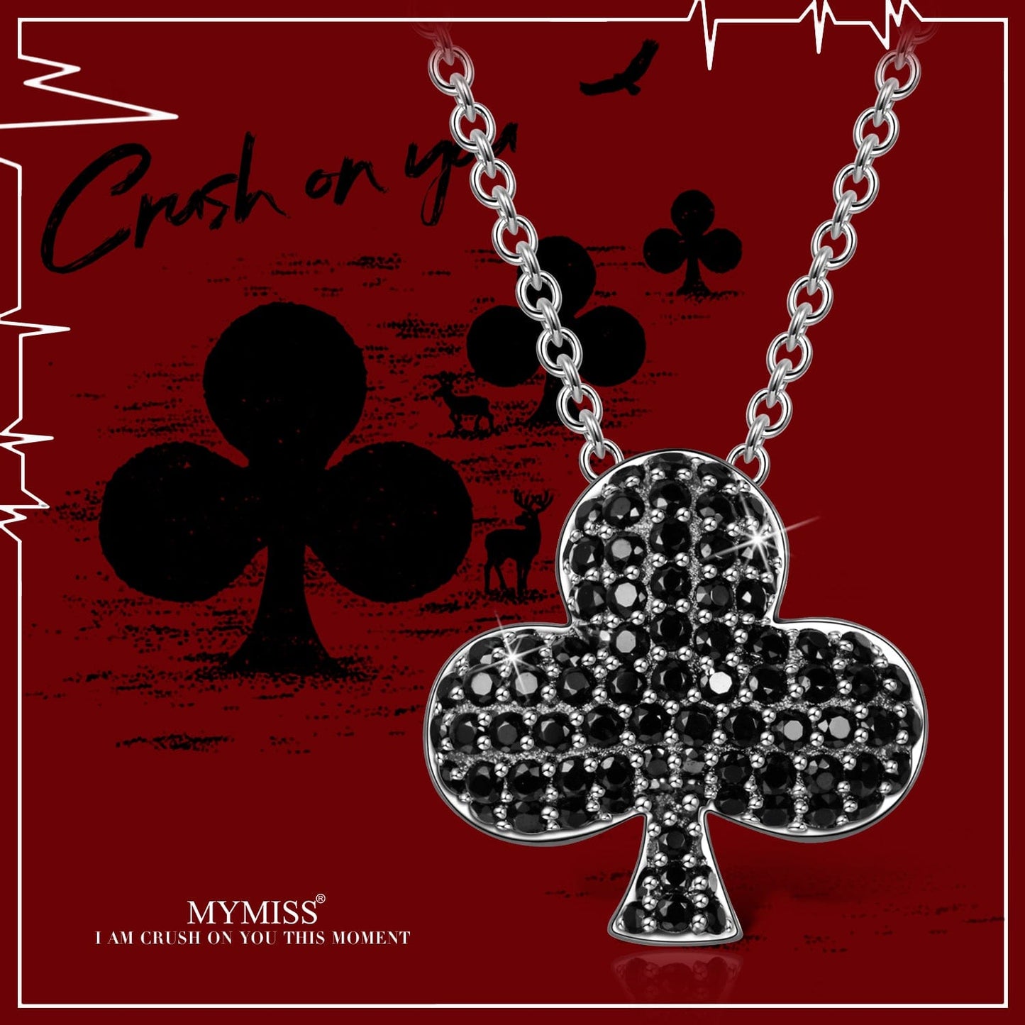 Halloween Treats Exclusive: Spend Over $200 In A Single Purchase To Get This Sterling Silver Silver Midnight Clover Necklace and Earrings In White Gold Plated For FREE - (Ships With Order, No Need To Add To Cart)