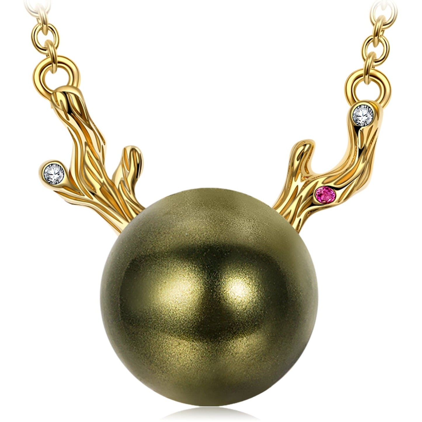 Christmas Exclusive: Spend Over $200 In A Single Purchase To Get This Sterling Silver Festive Reindeer Necklace In 14K Gold Plated For FREE - (Ships With Order, No Need To Add To Cart)
