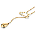 Sterling Silver Raindrop Reverie Chain Necklace In 14K Gold Plated
