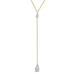 Sterling Silver Aurora Drop Chain Necklace In 14K Gold Plated