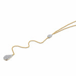 Sterling Silver Aurora Drop Chain Necklace In 14K Gold Plated