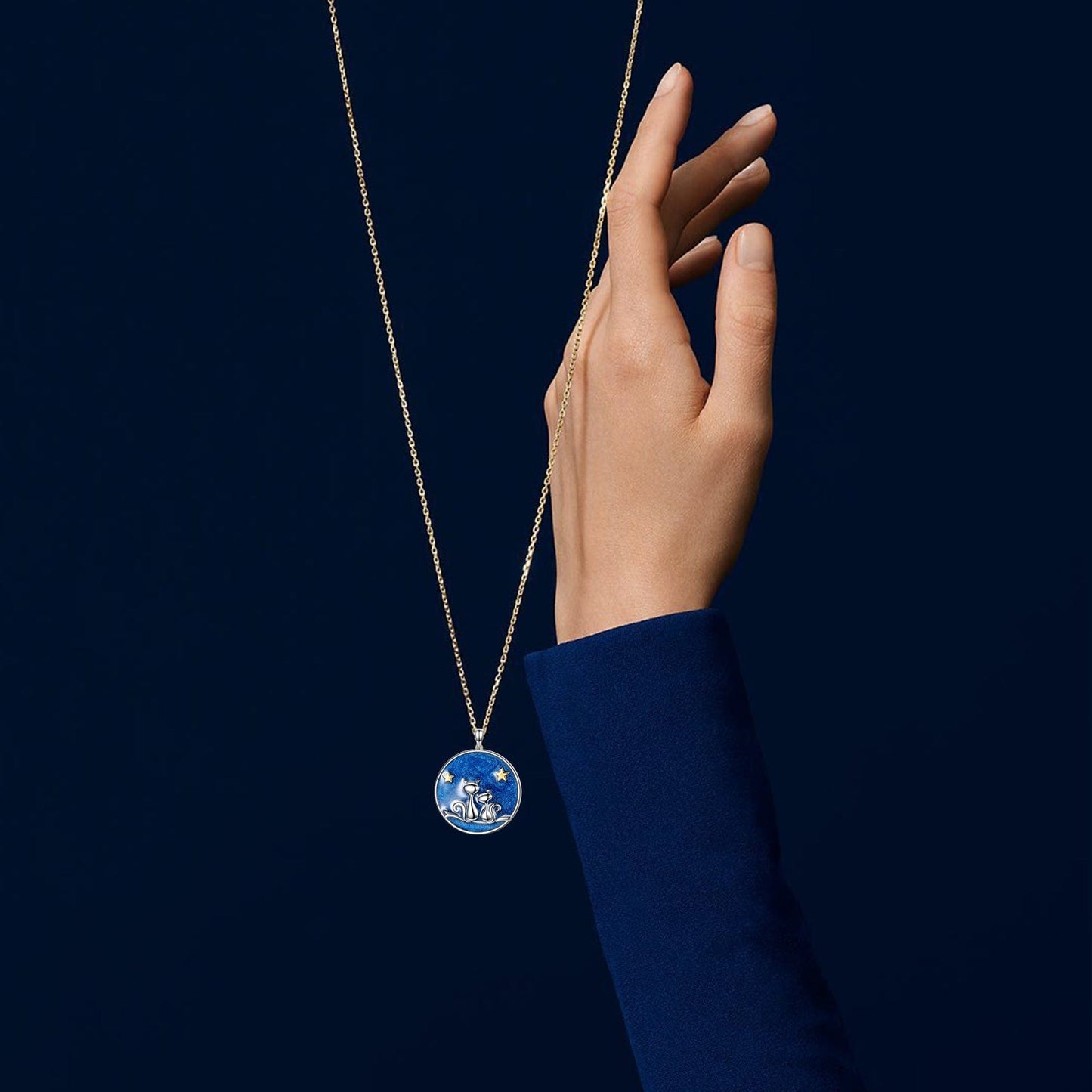Pamper Fan Exclusive: Spend Over $99 In A Single Purchase To Get This Sterling Silver Sky Paws Necklace With Enamel In White Gold Plated For FREE - (Ships With Order, No Need To Add To Cart)