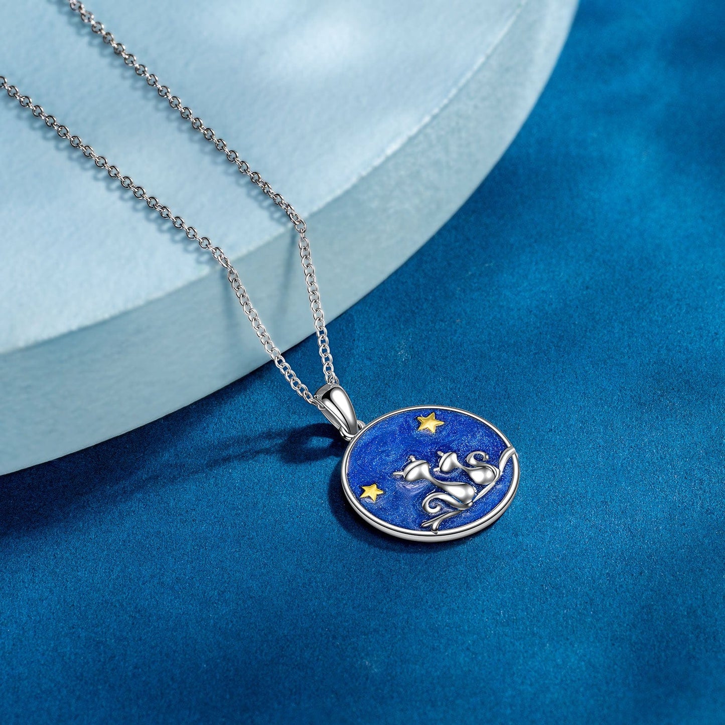 Pamper Fan Exclusive: Spend Over $99 In A Single Purchase To Get This Sterling Silver Sky Paws Necklace With Enamel In White Gold Plated For FREE - (Ships With Order, No Need To Add To Cart)