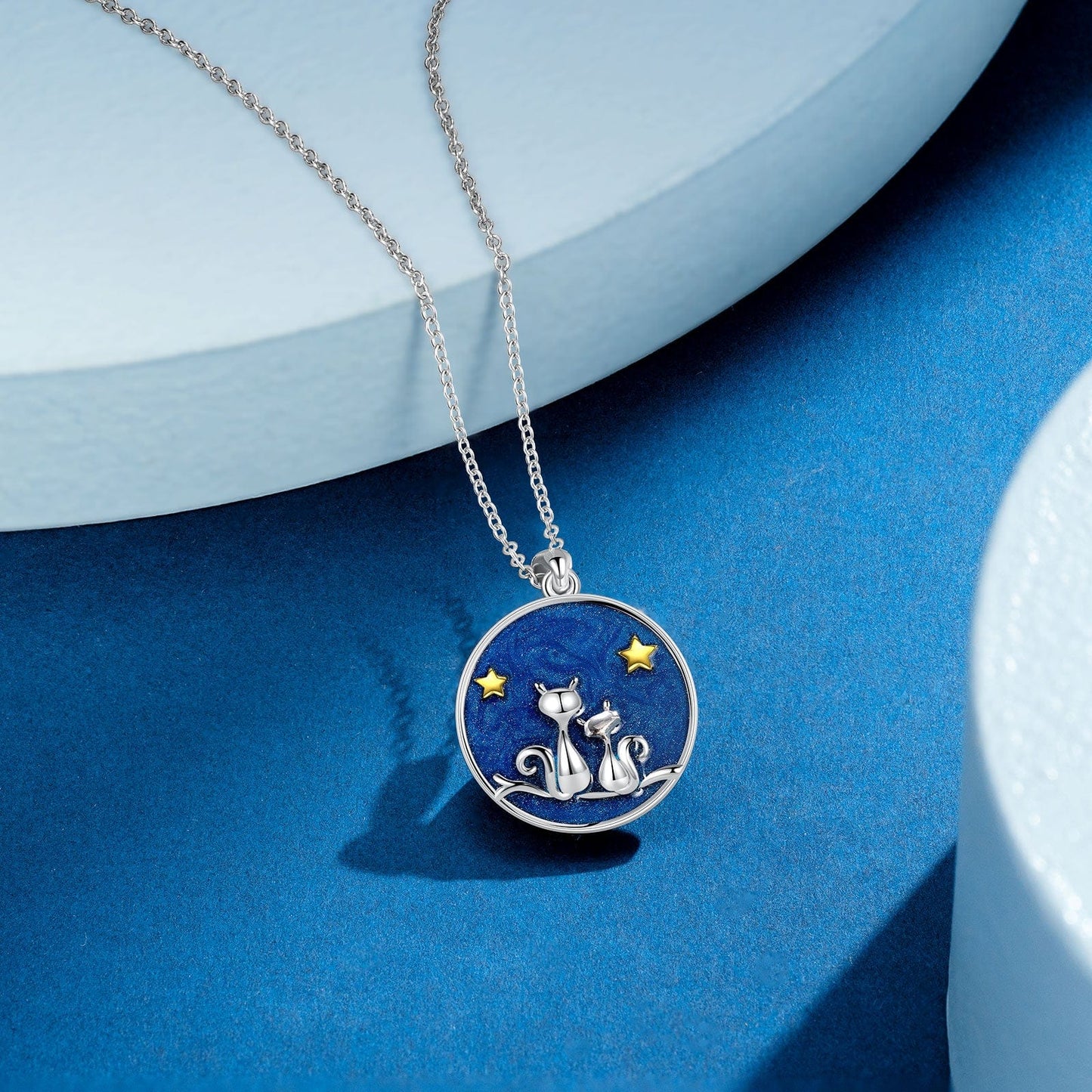 Pamper Fan Exclusive: Spend Over $99 In A Single Purchase To Get This Sterling Silver Sky Paws Necklace With Enamel In White Gold Plated For FREE - (Ships With Order, No Need To Add To Cart)