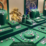 Sterling Silver September Birthday Stone Charms Bracelet Set In 14K Gold Plated