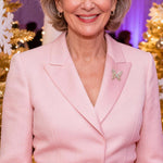 Iridescent Gold Butterfly Fairness Tarnish-resistant Silver Brooch In Rose Gold Plated