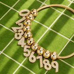 Number Four Tarnish-resistant Silver Dangle Charms In 14K Gold Plated