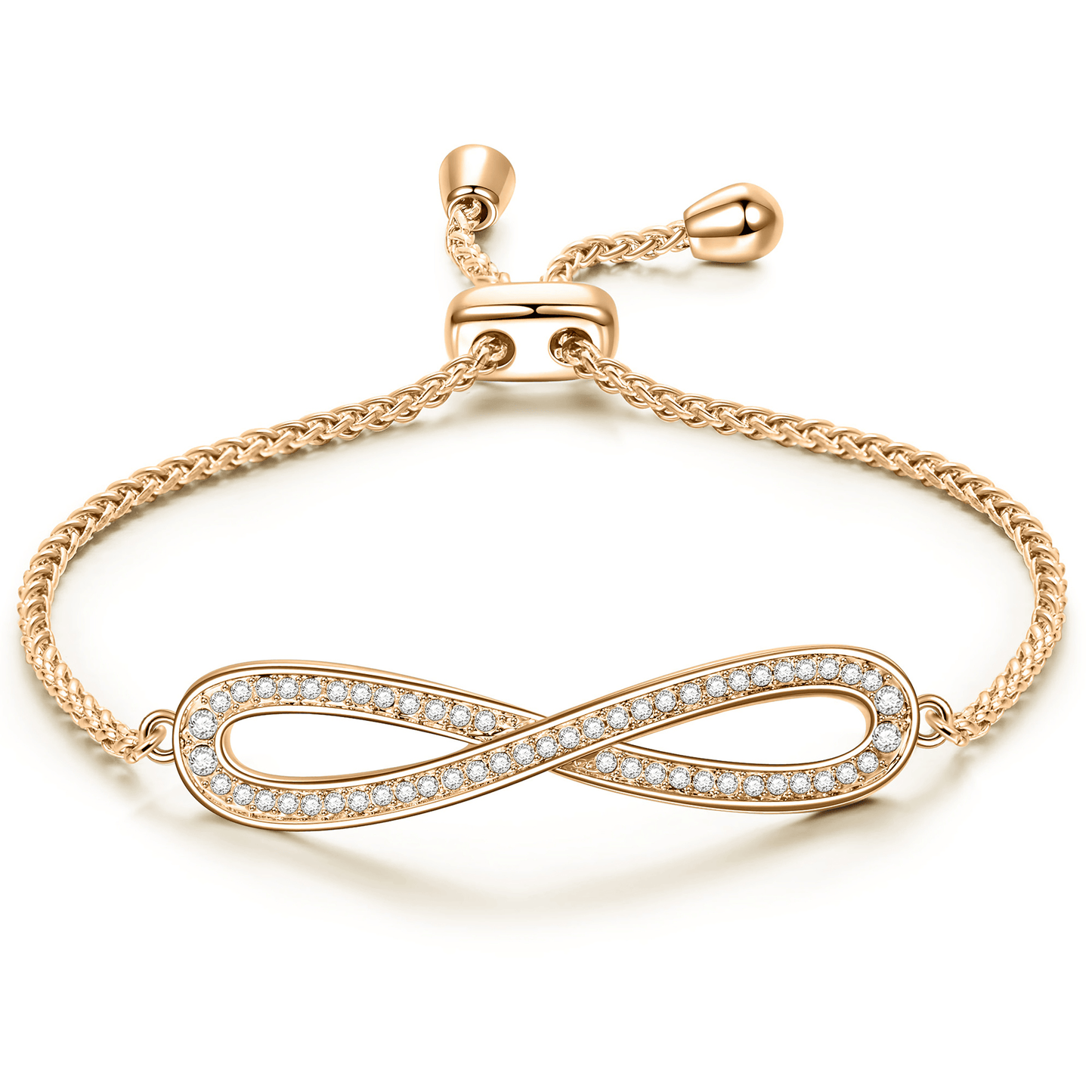 Graduation Season Exclusive: Spend $200+ in a Single Purchase to Get This Infinity Adjustable Slider Bracelet in Rose Gold plated - Created With Swarovski® Crystal for FREE (Ships With Order, No Need to Add to Cart)