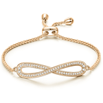Graduation Season Exclusive: Spend $200+ in a Single Purchase to Get This Infinity Adjustable Slider Bracelet in Rose Gold plated - Created With Swarovski® Crystal for FREE (Ships With Order, No Need to Add to Cart)