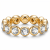 Created With Swarovski® Crystals - Round Brilliant Cut Eternity Ring 14K Yellow Gold Plated