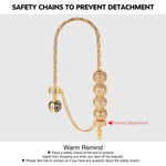 Heart Universal Tarnish-resistant Silver Safety Chain In Rose Gold Plated