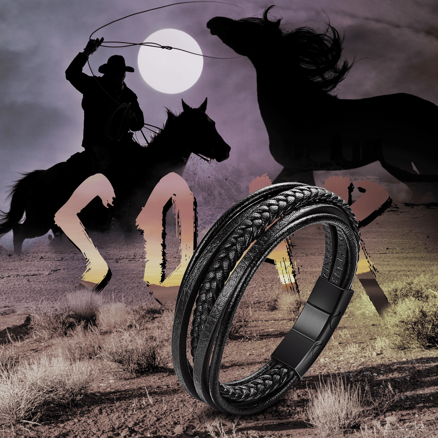 48 Hours Only | Father’s Day FREE Gift: Black Hand-Braided Leather Men’s Bracelet — No Minimum Purchase Required, Automatically Included With Your Order