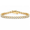 2.47 CT.TW Lab-Grown Diamond Tennis Bracelet in Gold-Tone Tarnish-Resistant Silver, 6.3 in / 16 cm (Includes IGI Certification from International Gemological Institute)